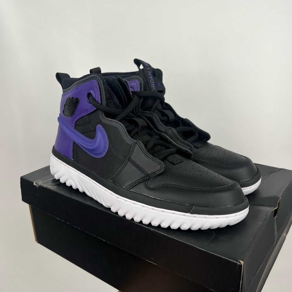 Nike Air Jordan 1 High React Black Court purple retro Size 11.5